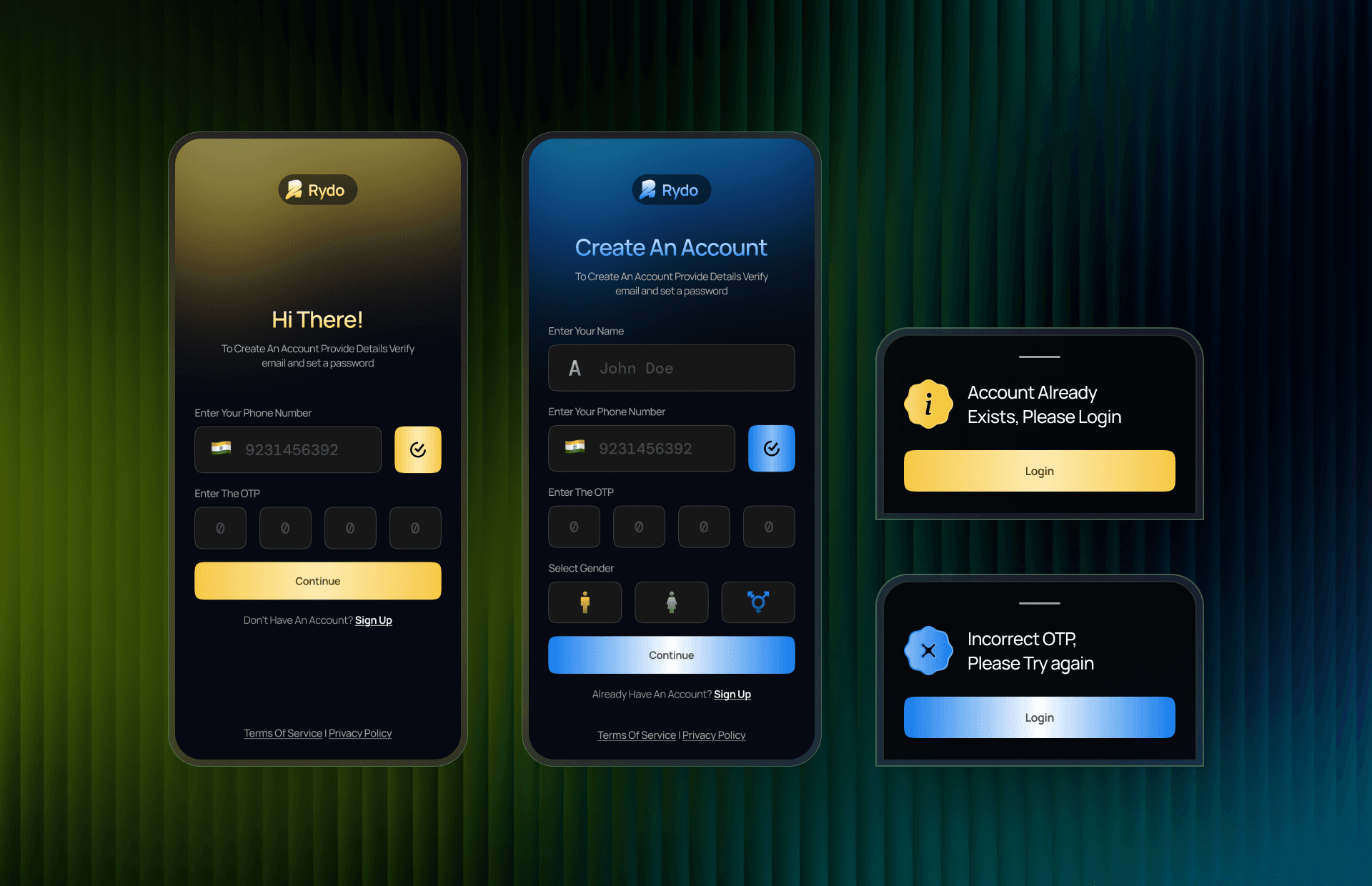 Authentication Screens
