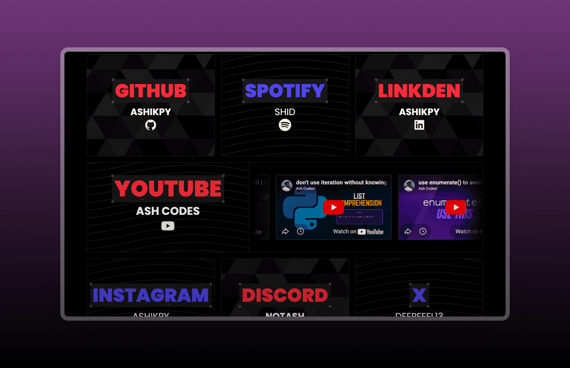 AshBio Grid Layout