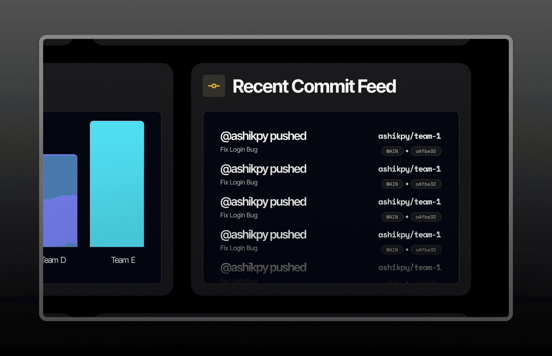 Recent Commit Feed Component